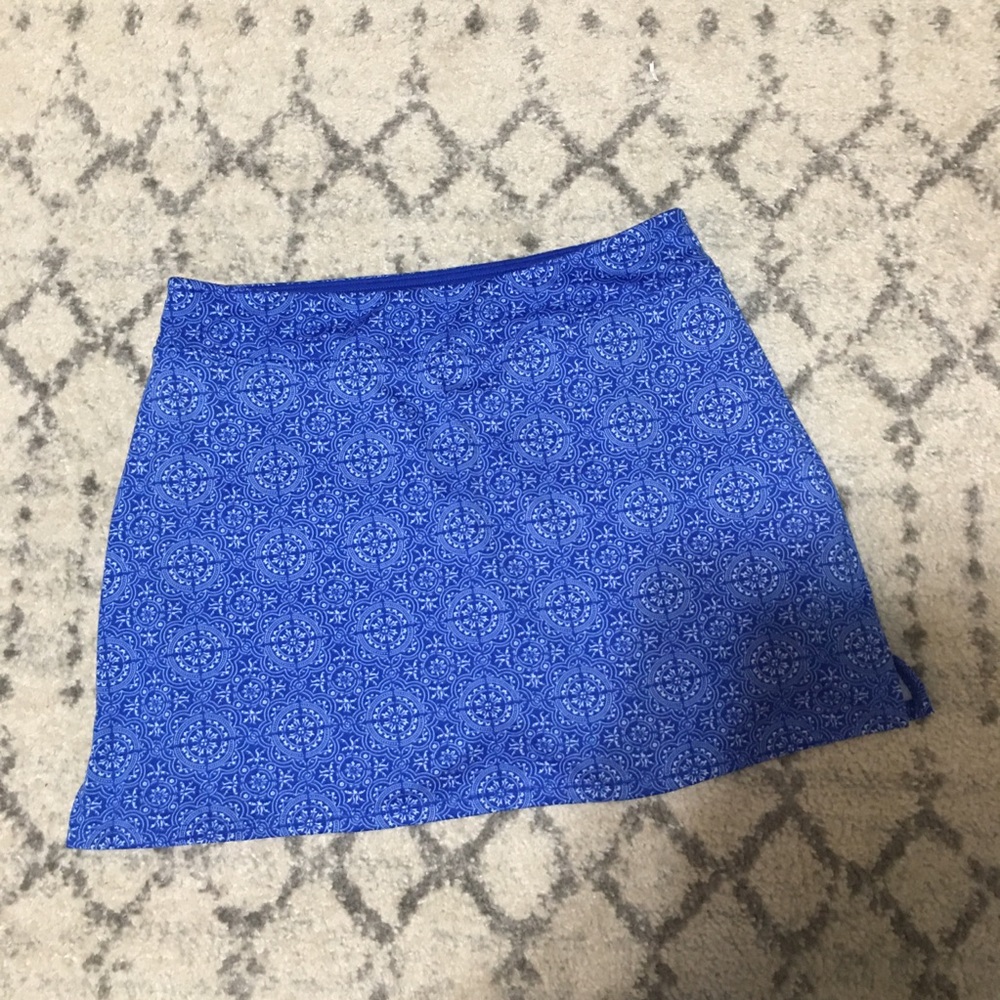Tranquility by Colorado clothing blue printed tennis skirt size medium